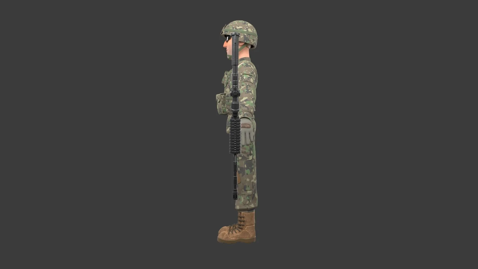 Custom animation (Waving) for Cartoon Soldier Male Army Character
